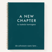 新しい章 |モダンティール（緑がかった色）小説スタイル雑誌 ノートブック (正面)