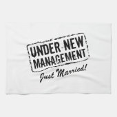 新しい管理たった今結婚しましたの台所タオルの下 キッチンタオル (横)