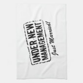 新しい管理たった今結婚しましたの台所タオルの下 キッチンタオル (縦)