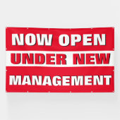 新しい管理の下でオープン小規模企業の規模 横断幕 (横)