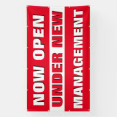 新しい管理の下でオープン小規模企業の規模 横断幕 (縦)