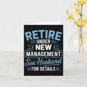 新しい管理の下で引退 詳細は夫に確認 カード (黄色い花)