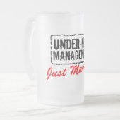 新しい管理の下のたった今結婚しましたのビールのジョッキ| フロストグラスビールジョッキ (正面左)