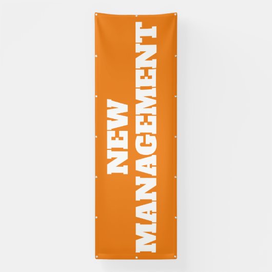 新しい管理オレンジホワイト大型アウトドアビジネス 横断幕 (縦)
