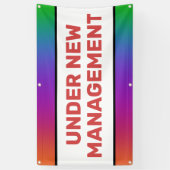 新しい管理バナーの下に虹 横断幕 (縦)