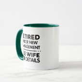 新しい管理下で引退 面白い退職 マグカップ (正面左)