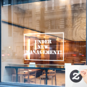 新しい管理下 ウィンドウサイン