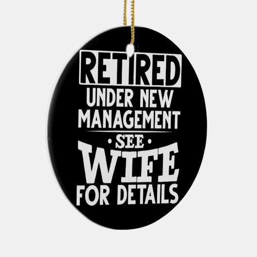新しい管理妻おじいちゃん退職したの下におもしろい セラミックオーナメント (右)