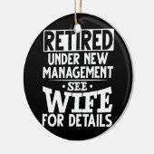 新しい管理妻おじいちゃん退職したの下におもしろい セラミックオーナメント (左)