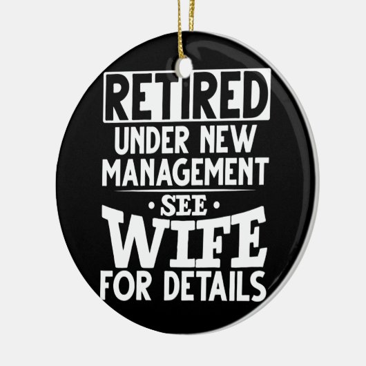 新しい管理妻おじいちゃん退職したの下におもしろい セラミックオーナメント (左)