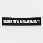 新しい管理白黒の旗の印の下 横断幕 (横)