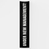 新しい管理白黒の旗の印の下 横断幕 (縦)