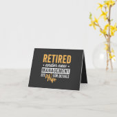 新しい管退職した理の下で妻を参照詳細。 カード (黄色い花)