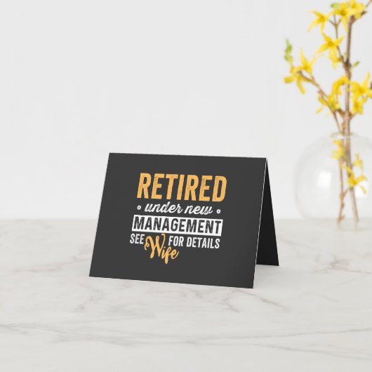 新しい管退職した理の下で妻を参照詳細。 カード (黄色い花)