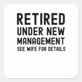 新しい管退職した理の下で妻を参照詳細 スクエアシール (正面)