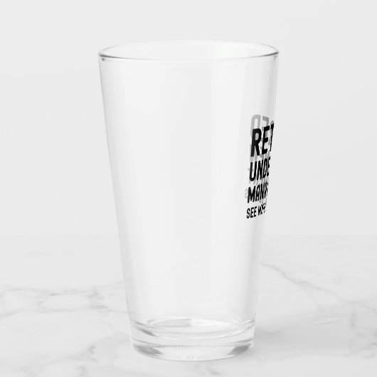 新しい管退職した理の下で妻を参照詳細 タンブラーグラス (右)