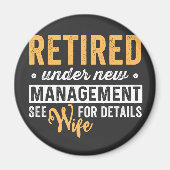 新しい管退職した理の下で妻を参照詳細。 マグネット (正面)