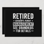 新しい管退職した理の下で， 「グランドキッズ」を参照 案内状 (正面/裏面)