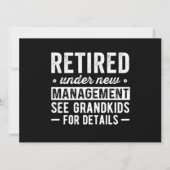 新しい管退職した理の下で， 「グランドキッズ」を参照 案内状 (正面)