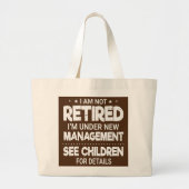 新しい管退職した理の下にいない ラージトートバッグ (正面)