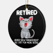 新しい管退職した理下では、猫が詳細を セラミックオーナメント (左)