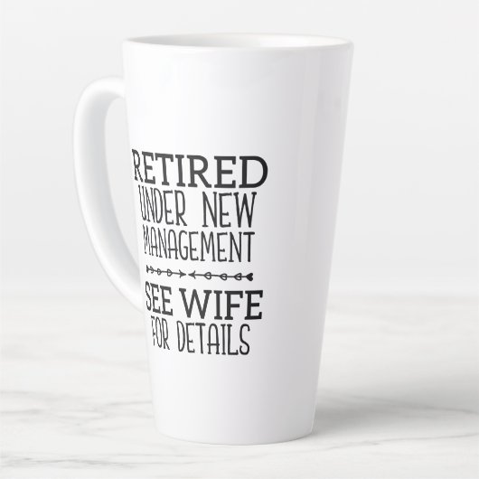 新しい管退職した理下で妻を参照詳細 カフェラテマグ (左アングル)