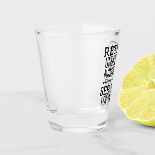 新しい管退職した理下で妻を参照詳細 ショットグラス (左)