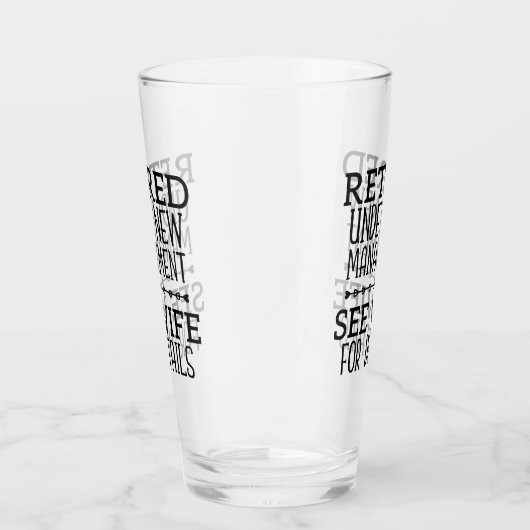 新しい管退職した理下で妻を参照詳細 タンブラーグラス (右)