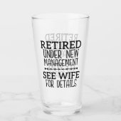 新しい管退職した理下で妻を参照詳細 タンブラーグラス (正面)