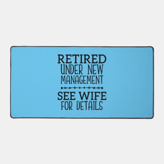 新しい管退職した理下で妻を参照詳細 デスクマット (正面)