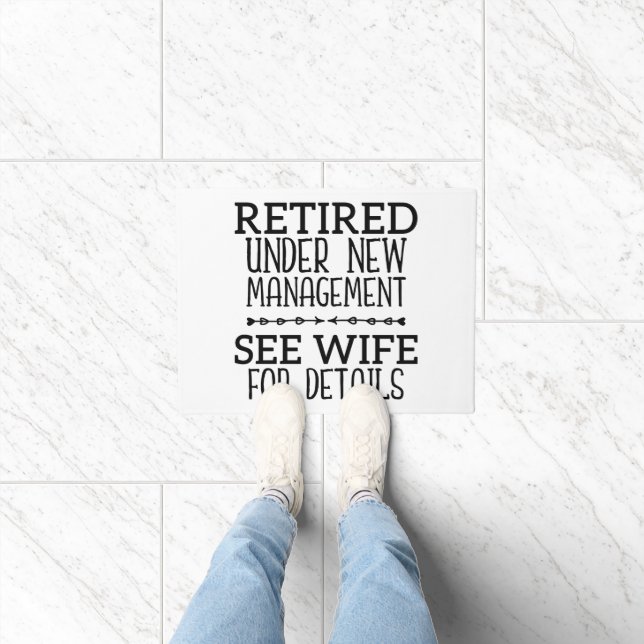 新しい管退職した理下で妻を参照詳細 ドアマット (室内)