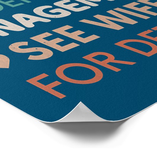 新しい管退職した理下で妻を参照詳細 ポスター (角)