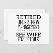 新しい管退職した理下で妻を参照詳細 ポストカード (正面/裏面)