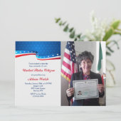 新しい米国の市民のパーティーの写真の招待状 招待状 (スタンド正面)