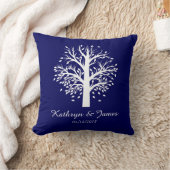 新しい系譜、名前または日付の開始; 白か海軍 クッション (ブランケット)