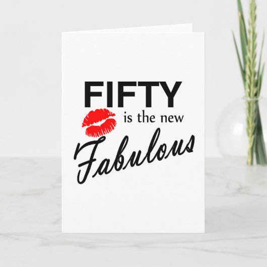 新しい素晴らしい物は五十だ カード (正面)