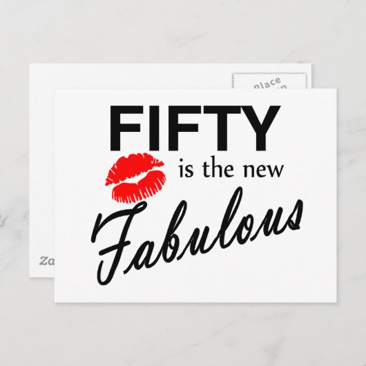 新しい素晴らしい物は五十だ ポストカード (正面/裏面)