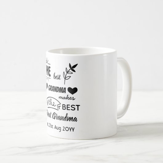 新しい素晴らしおばあちゃんマグカップパーソナライズされた コーヒーマグカップ (正面右)