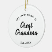 新しい素晴らしおばあちゃん妊娠のお知らせ セラミックオーナメント (左)