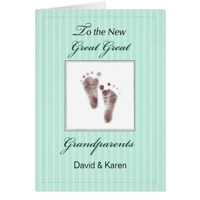 新しい素晴らしベビーの祖父母/ニュートラルグリーン (正面)