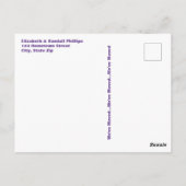 新しい素朴アドレス発表ロープ散水缶 ポストカード (裏面)