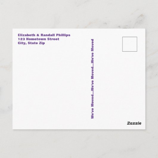 新しい素朴アドレス発表ロープ散水缶 ポストカード (裏面)