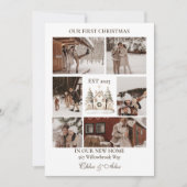 新しい素朴ホームの初めてのクリスマス シーズンカード (正面)