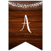 新しい素朴ホームウッドグレイン&フェアリーライトウェルカム バンティングフラッグ (第2の旗)