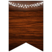 新しい素朴ホームウッドグレイン&フェアリーライトウェルカム バンティングフラッグ (第3の旗)