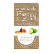 新しい素朴Figとライムジャムラパーソナライズされたベル ラベル (正面)