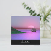 新しい紫の人気の招待船 招待状 (スタンド正面)