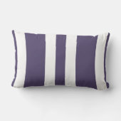 新しい紫色のプラム及び白のストライプな腰神経の枕ギフト ランバークッション (裏面)