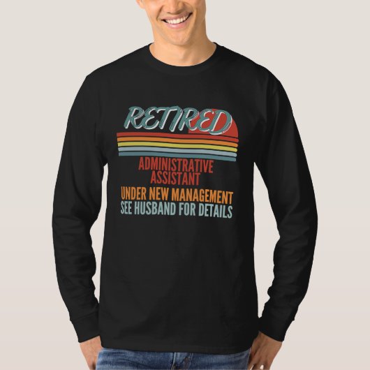 新しい経営のもとで退職した事務補助員 Tシャツ (正面)