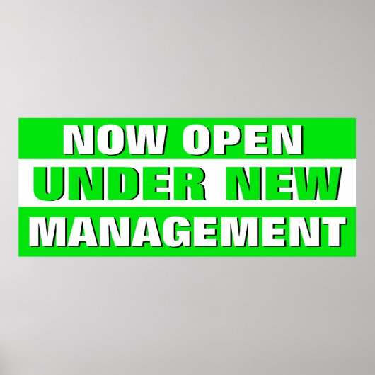 新しい経営のスモールビジネスの下でオープン ポスター (正面)